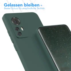 EAZY CASE Silikon Handyhülle Kompatibel Mit Xiaomi 12 / 12X, Silikonhülle Mit Kameraschutz, Silikonhülle, Schutzhülle, Bumper, Handy Case, Softcase, Nacht Grün -Elektronikpunkt 03882a36d69814ec27d1ca75ef065bb9