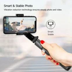 3 In 1 Telefon Gimbal Stabilizer Selfie Stick Stativ 86 Cm 5-teilig Mit Fernausloeser Telefonklemme Smart Drehbar Kompatibel Mit Ios HUAWEI Smartphones -Elektronikpunkt 0441c032a0947fe8a22d2a43deee79fb