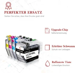 Kompatibel Tintenpatrone Als Ersatz Für Brother LC3219 XL LC3217 MFC-J5330DW MFC-J5730DW MFC-J6530DW MFC-J6930DW MFC-6935DW MFC-J5335DW (4 Schwarz,2 Cyan,2 Magenta,2 Gelb, 10er-Pack) -Elektronikpunkt 05148c81c9925b2d22e28da03881388a