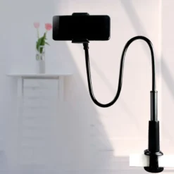 Verstellbarer Telefonständer Handyhalter Bett Schwanenhalshalterung Handyklemme Für Handy Universal-Desktop-Ständer Tischhalterung Telefonhalterung 90cm Schwarz