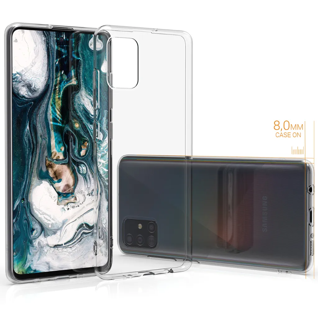Kwmobile Hülle Kompatibel Mit Samsung Galaxy A51 - Silikon Handyhülle Transparent - Handy Case In Transparent 4 Kwmobile Hülle Kompatibel Mit Samsung Galaxy A51 - Silikon Handyhülle Transparent - Handy Case In Transparent – Bild 2
