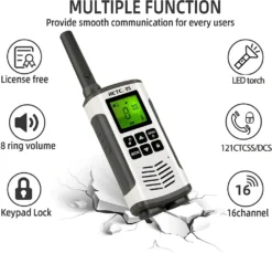 Retevis RT45 Walkie Talkie 4er Set, Funkgeräte Mit 16 Kanäle, Mit Wiederaufladbare AA-Batterie USB-Ladekabel, Vox Taschenlampe, Geschenke Für Jungen Mädchen (4er) -Elektronikpunkt 0974231f27e92bbf7d83ef911b3cb800