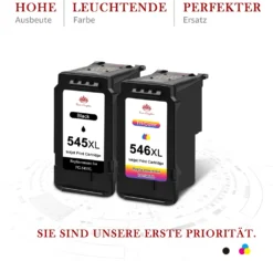 2er Canon PG-545 CL-546 XL Remanufactured Druckerpatronen Für Pixma MG2550s TS3150 TS3350 TR4550 MX495 IP2850 TS205 -Elektronikpunkt 0a04167ecfbaff8f76aed1312edbd68a