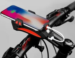Fahrrad Handyhalterung Mit LED Lampe Universal Bike Halterung Smartphone Lenker Halter Für Handy Smartphone 360° Drehbar Schwarz Motorrad Scooter IPhone Samsung Retoo -Elektronikpunkt 0af67fbe3b6e1fe17ca807fb2afe6509
