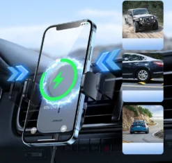 Joyroom Qi Kabelloses Induktionsladegerät 15 W (MagSafe Für IPhone Kompatibel) Für Lüftungsgitter (JR-ZS295) -Elektronikpunkt 0dbaf8353e762c639cdf31b1a72fa9ef