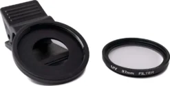 UV Filter 37 Mm Unbeschichtet Slim Linse Mit Clip Für Smartphones In Schwarz