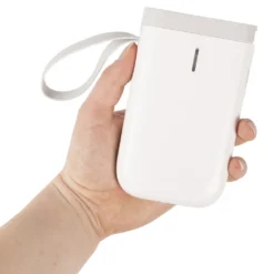 Crafts & Co® Kabellos Thermodruck Etikettendrucker | Mini Bluetooth Etikettendrucker | Tragbarer Selbstklebende Thermal Label Printer | Für IOS Und Android | Weiß -Elektronikpunkt 10c99c4477148f7c48ececa9061a273c