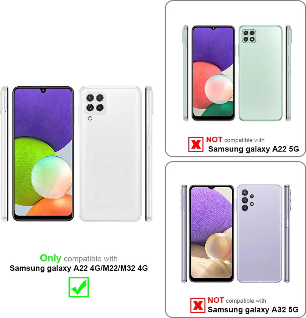 Cadorabo 3x Panzer Folie Für Samsung Galaxy A22 4G / M22 / M32 4G Schutzfolie In Transparent Folie Tempered 3 Cadorabo 3x Panzer Folie Für Samsung Galaxy A22 4G / M22 / M32 4G Schutzfolie In Transparent Folie Tempered