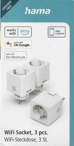 Hama WiFi-Steckdose, Klein Quadratisch, 3680W/16A, 3 St. -Elektronikpunkt 118b826d8f1bd983e3cf711fa5af384c