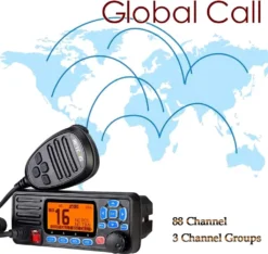 Retevis RA27 Marine Transceiver, VHF Marine Radio, Klasse D DSC, NOAA GPS, 88 Kanäle UKW, Dual/Tri-Watch, Geeignet Für Internationale, Professionelle Marine Transceiver (1 Stück, Schwarz) -Elektronikpunkt 12a029512ea6cab14eccb1d29c0d5063