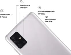 Samsung Galaxy A51 A515 Smartphone 128GB 4GB RAM Android LTE/4G Metallic Silver -Elektronikpunkt 13fc81d60d7f85f8d1544f207f3ff28c