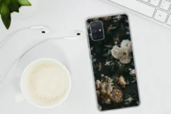 MuchoWow® Handyhülle Schutzhülle Hülle Für Samsung Galaxy A71 Blumen - Muster - Vogel Silikon Softcase Handy Hülle - Kartenbesitzer -Elektronikpunkt 144aabdb6cd371c4473dcb5e3f59e7f7