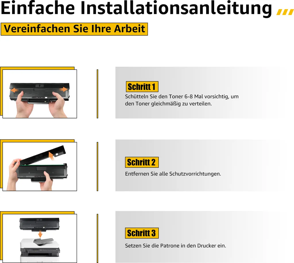 CMYBabee Toner Kompatibel Für HP 106A W1106A Laser 107a 107w MFP 135w 135wg 137fnw Mit CHIP 7 CMYBabee Toner Kompatibel Für HP 106A W1106A Laser 107a 107w MFP 135w 135wg 137fnw Mit CHIP – Bild 5