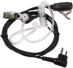 Retevis M001 Funkgerät Headset, Schallschlauch Kopfhörer Ohrhörer 2-pin Kompatibel Mit Minland G15/G18 Motorola DP1400 CP040 CP88 CP100 CP150 GP68 GP88 GP300 CT150 Walkie Talkies (1 STK.)