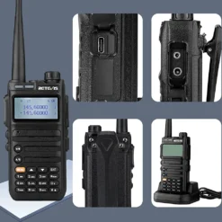 Retevis RA685 Dual Band Ham Funkgeräte, Tragbarer Wiederaufladbarer Walkie Talkie, Taschenlampe Scan 1800mAh Handheld FM Amateur-Radio Für Anfänger (Schwarz, 1 Stück) -Elektronikpunkt 1a2e60285f423419423ee6103705759b
