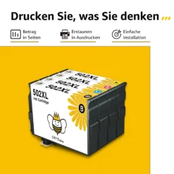 CMYBabee 502 XL Tintenpatrone Für Epson 502 XL Ersatz Für Expression Home XP-5105 XP-5100 XP-5150 XP-5155 Workforce WF-2860DWF WF-2865DWF WF-2880DWF WF-2885DWF (5er Pack) -Elektronikpunkt 1a5cef95bd6c9dad4668105b39b528d3