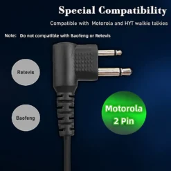 Retevis M001 Funkgerät Headset, Schallschlauch Kopfhörer Ohrhörer 2-pin Kompatibel Mit Minland G15/G18 Motorola DP1400 CP040 CP88 CP100 CP150 GP68 GP88 GP300 CT150 Walkie Talkies (1 STK.) -Elektronikpunkt 23b1518c2a26ffae14f489e8e8677a36