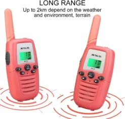 Retevis RT637 Walkie Talkies Kinder 2er Pack, Spielzeug Geschenke Für Kinder Familie 6-12 Jahre,16 Kanäle Mit Taschenlampe LCD VOX Für Weihnachts Wandern Im Freien Abenteuer Indoorspiele(Blau) -Elektronikpunkt 23bf857779ed195aa7a5b23907638dc8
