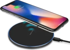 QI Wireless Schnell Ladegerät Für Gigaset GS3 GS4 Kabelloses Induktives Laden, Farben:Schwarz -Elektronikpunkt 259009ff3727b59874cb4cb267a98518