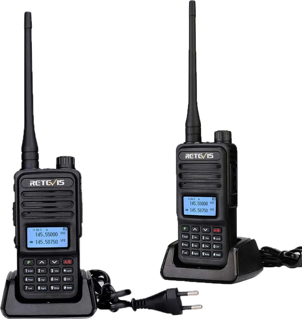 Retevis RT85 Walkie Talkie Dualband, 2m / 70cm Funkgeräte Mit Großer Reichweite, 200 Kanäle DTMF FM Radio, 1400mAh Wiederaufladbare Radio Amateur Mit Notfallalarm Für Sicherheit, Baustelle (Schwarz, 2 Stück) 3 Retevis RT85 Walkie Talkie Dualband, 2m / 70cm Funkgeräte Mit Großer Reichweite, 200 Kanäle DTMF FM Radio, 1400mAh Wiederaufladbare Radio Amateur Mit Notfallalarm Für Sicherheit, Baustelle (Schwarz, 2 Stück)