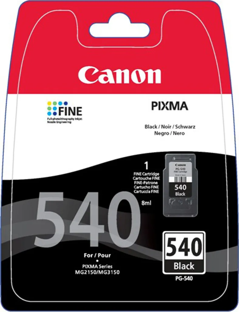 Canon® Canon PG-540 Tintenpatrone , Schwarz, PIXMA MG3150, MG3250, MG3510, MG3550, MG3650, MG4250, MX395, MX455, MX475, MX525, MX535 3 Canon® Canon PG-540 Tintenpatrone , Schwarz, PIXMA MG3150, MG3250, MG3510, MG3550, MG3650, MG4250, MX395, MX455, MX475, MX525, MX535