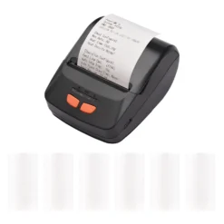 Bisofice Bondrucker Tragbarer 58 Mm Mobiler Thermodrucker Wireless BT Mini-Rechnungskartendruck Kompatibel Mit Android IOS Windows Mit 6 Thermopapierrollen Fue R Restaurant, Supermarkt, Einzelhandel, Bekleidung, Bue Ro, Kleinunternehmen