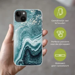 MuchoWow® Handyhülle Schutzhülle Hülle Für Apple IPhone 14 Plus - Soft Case Naturstein - Glitter - Muster Silikon Softcase Handy Hülle - Ildung -Elektronikpunkt 274e2865e54d45db5c5ee120e8fe70a7