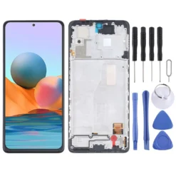Für Xiaomi Redmi Note 10 Pro M2101K6G M2101K6R M2101K6P M2101K6I Display Full LCD Mit Rahmen Einheit Touch Ersatzteil Reparatur Schwarz