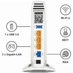 AVM FRITZ!Box 4060 - Wi-Fi 6 (802.11ax) - Tri-Band (2,4 GHz / 5 GHz / 5 GHz) - Eingebauter Ethernet-Anschluss - Weiß - Tabletop-Router -Elektronikpunkt 27e04f574eb5139515543595074c52a0