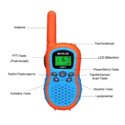 Retevis RA617 Walkie Talkie Kinder 3er, Spielzeug Kinder Für 4-12 Jährige, 16 Kanäle Mit LCD-Taschenlampe VOX, Weihnachtsgeschenk Für Kinder Camping, Wandern ( 3Stück ) -Elektronikpunkt 2823976e32f38199e8ab8711f4042d51