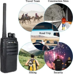 Retevis RT21 Walkie Talkie Professional, Funkgerät Mit Großer Reichweite, Tragbarer Handheld-Transceiver 1100 MAh Wiederaufladbares 2-Wege-Radio Für Nothilfe, Rettung (Schwarz, 2 Stück) -Elektronikpunkt 283f30d2a036335d351a7f6c1e8b5475