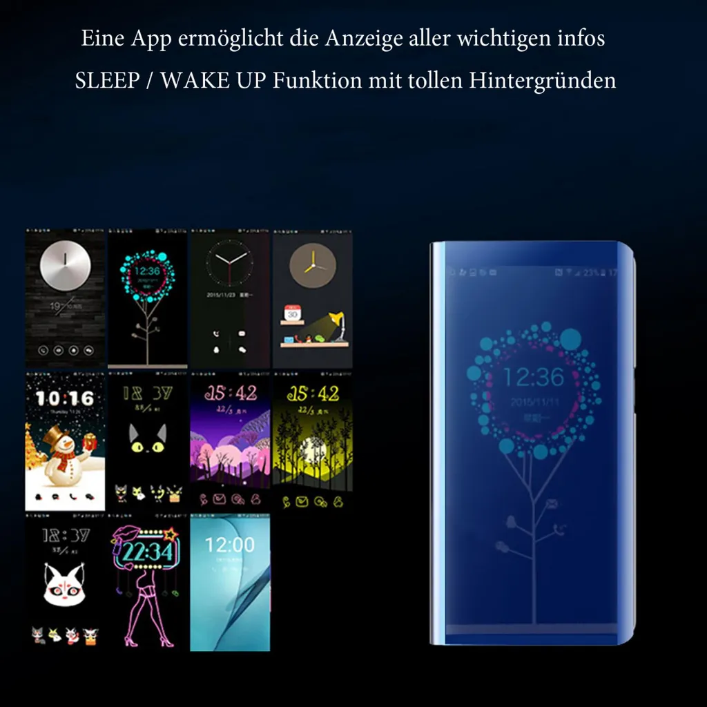 Handy Hülle Clear View Für Samsung Galaxy S22 Handy Tasche Smart Cover Case Schutzhülle Etui Schwarz 8 Handy Hülle Clear View Für Samsung Galaxy S22 Handy Tasche Smart Cover Case Schutzhülle Etui Schwarz – Bild 6