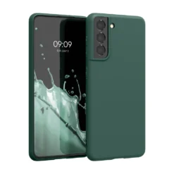 Kwmobile Hülle Kompatibel Mit Samsung Galaxy S21 - Hülle Silikon - Soft Handyhülle - Handy Case In Moosgrün