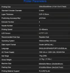 3D Drucker ZONESTAR Z8PM4 PRO FDM 300 X 300 X 400 Mm Baubereich 4-IN-1-OUT Ganzmetall-Extruder Mix-Farbdruck Mit 4,3-Zoll-TFT-LCD-Unterstützung Automatische Filamenterkennung Hohe Präzision Für PLA/PLA+/PETG 1,75-mm-Filament Kompatibel Mit Windows/Mac Betriebssystem/Linux-System -Elektronikpunkt 2b76345f4f28cb08c9bf4bc91dcad4ba