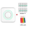 Welikera Mini-Taschenaufkleber-Drucker, Bluetooth Wireless Portable WLAN-Drucker Fotodrucker, Thermodrucker Für Etikett Drucker Kompatibel Mit 10 Druckpapier, Blau