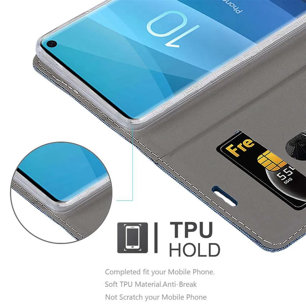 Cadorabo Hülle Für Samsung Galaxy S10 4G Schutzhülle In Blau Handy Hülle Etui Book Case Cover 5 Cadorabo Hülle Für Samsung Galaxy S10 4G Schutzhülle In Blau Handy Hülle Etui Book Case Cover – Bild 3