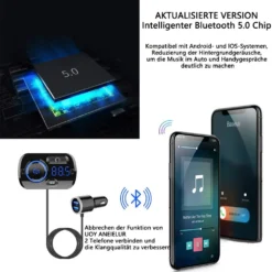 Autoradio FM Transmitter Bluetooth 5.0 Autoradio AdapterAutoladegerät Mit 7-Farben-Licht, Dual-USB-MP3-Freisprecheinrichtung 8 Autoradio FM Transmitter Bluetooth 5.0 Autoradio AdapterAutoladegerät Mit 7-Farben-Licht, Dual-USB-MP3-Freisprecheinrichtung -Elektronikpunkt 2fbf02a40f2f52f1249a0eff4a5e6790