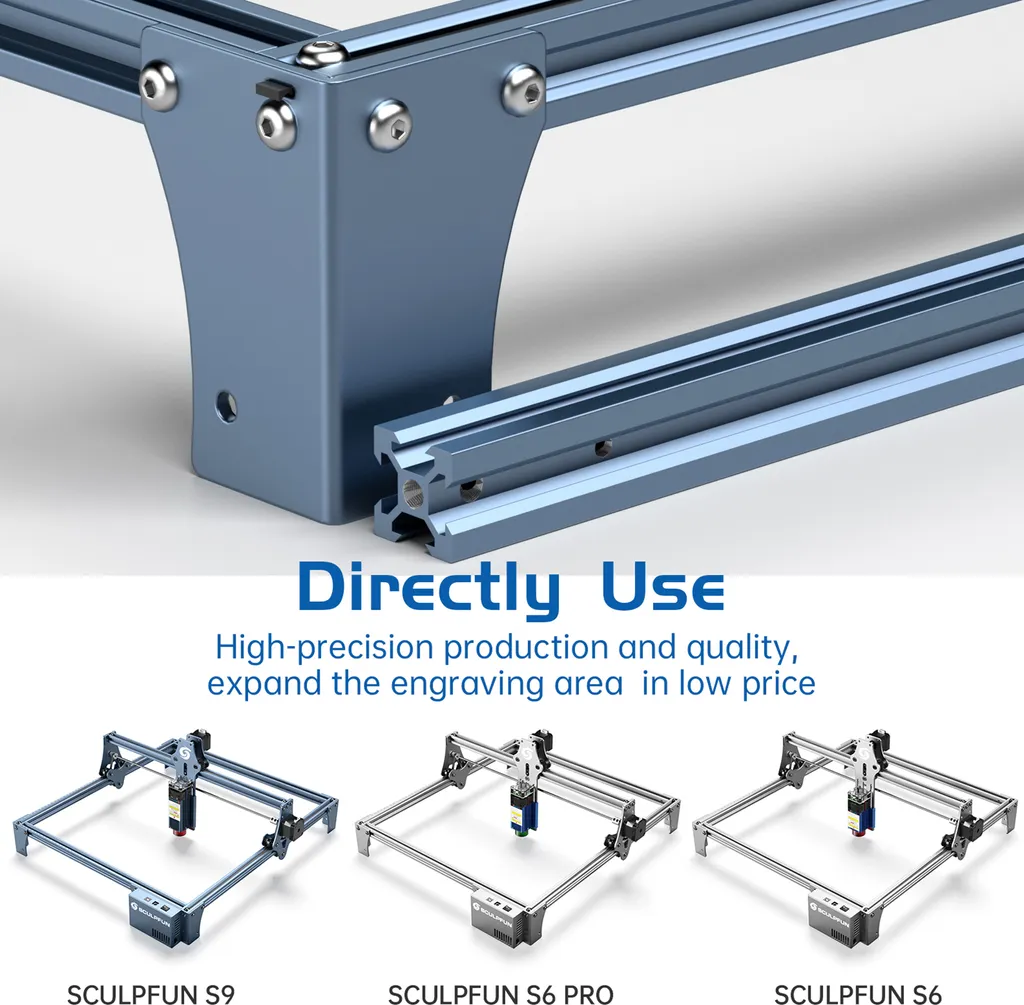 Sculpfun Verlängerter Schaft 950mm*410mm Engraver Erweiterungskit Fuer S6/S6pro/S9 Graviermaschinen Schnellmontage Vollmetall 12 Sculpfun Verlängerter Schaft 950mm*410mm Engraver Erweiterungskit Fuer S6/S6pro/S9 Graviermaschinen Schnellmontage Vollmetall – Bild 10