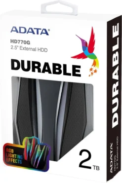 ADATA HD770G 2TB RGB External Hard Drive 2.5" USB 3.2 Gen1 IP68 Military-Grade Tough - Festplatte - ADATA -Elektronikpunkt 3313f89b98f513a939b035e74b1b8655