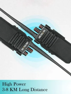 Retevis RT29 Funkgeräte Große Reichweite, Handfunkgerät Mit 3200 MAh, 8KM, IP67 Wasserdichtes Walkie Talkie, Professionelles Funkgerät Für Die Jagd, Überleben Vor Ort (Schwarz, 2 Stück） -Elektronikpunkt 34b09993bdeb1207ec04e995f6d9d4e4