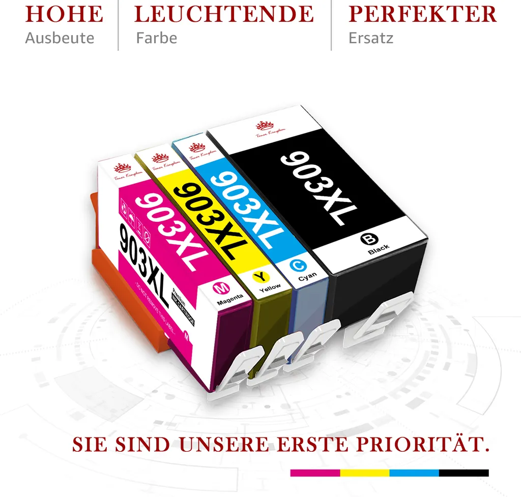 Toner Kingdom 903XL Multipack Druckerpatronen Mit Neuester Chip Kompatibel Für HP 903 Patronen Für HP Officejet 6950 6960 Pro 6960 6970 All-in-One Drucker 6 Toner Kingdom 903XL Multipack Druckerpatronen Mit Neuester Chip Kompatibel Für HP 903 Patronen Für HP Officejet 6950 6960 Pro 6960 6970 All-in-One Drucker – Bild 4