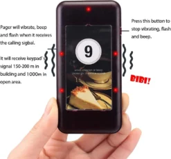 Retekess T112 Drahtloses Anrufsystem 30 Pagers Restaurant Pagers 3 Anrufmodi, Ladelicht, 12 Stunden Wiederaufladbar, Fast Food Snack Hotel Krankenhaus -Elektronikpunkt 37c5f2a3c510328646e9997f851d47a5