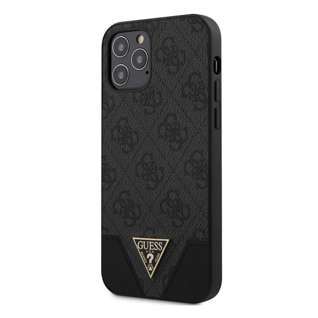 Guess GUHCP12MPU4GHBK 4G Triangle Collection Hülle Für IPhone 12/12 Pro 6,1" Grau 3 Guess GUHCP12MPU4GHBK 4G Triangle Collection Hülle Für IPhone 12/12 Pro 6,1" Grau – Bild 2