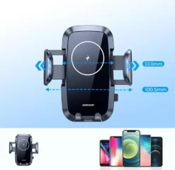 Joyroom Qi Ladegerät 15W Handyhalterung Halterung Auto Halterung Kfz Halterung -Elektronikpunkt 3b97de0210726ff9e81a828d9b8eef35