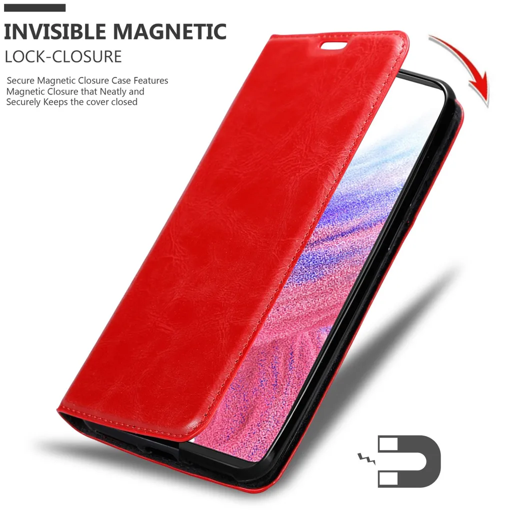 Cadorabo Hülle Für Samsung Galaxy A53 5G Schutz Hülle In Rot Handyhülle Etui Case Cover Magnetverschluss 8 Cadorabo Hülle Für Samsung Galaxy A53 5G Schutz Hülle In Rot Handyhülle Etui Case Cover Magnetverschluss – Bild 6
