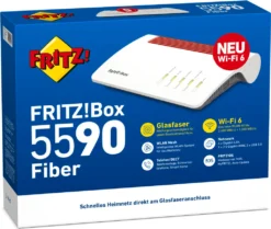 AVM FRITZ!Box 5590 Fiber (Wi-Fi 6 Glasfasermodem (WLAN AX), Bis 2.400 MBit/s (5 GHz) Und 1.200 MBit/s (2,4 GHz) -Elektronikpunkt 416696952b558f0dc9f44998f8645690
