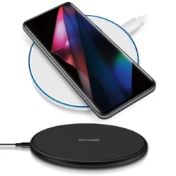 QI Wireless Schnell Ladegerät Für Gigaset GS3 GS4 Kabelloses Induktives Laden, Farben:Schwarz