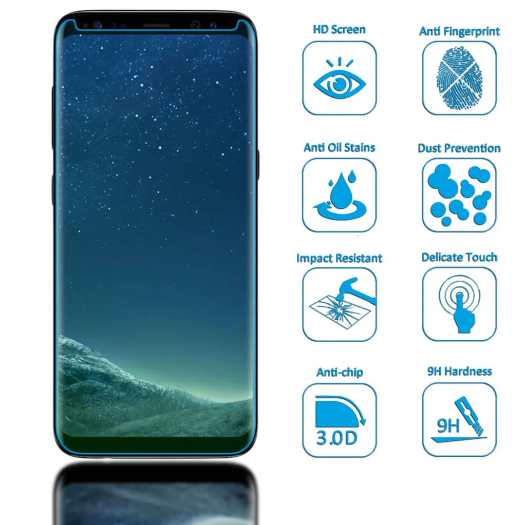 NALIA Schutzglas Kompatibel Mit Samsung Galaxy S8, 3D Full-Cover Displayschutz Hüllen-Kompatibel, 9H Härte Glas-Schutzfolie Handy-Folie Schutz-Film, HD Screen Protector Tempered Glass - Transparent 4 NALIA Schutzglas Kompatibel Mit Samsung Galaxy S8, 3D Full-Cover Displayschutz Hüllen-Kompatibel, 9H Härte Glas-Schutzfolie Handy-Folie Schutz-Film, HD Screen Protector Tempered Glass - Transparent – Bild 2