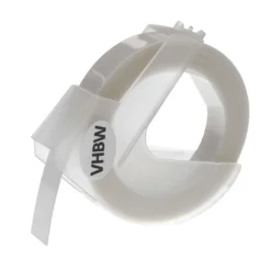 Vhbw 3D Prägeband-Schriftband Kassette Ersatz Für Dymo 0898100, S0898100 Für Etiketten-Drucker 9mm Weiß Auf Transparent