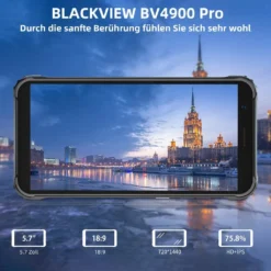 Blackview BV4900 Pro Handys, 5580 MAh NFC 4GB + 64GB 5,7'' Android 10.0 IP68 Wasserdichtes Robustes Dual SIM Smartphone, Farbe: Schwarz -Elektronikpunkt 45d2fb3e40e525795577f66e2c343700